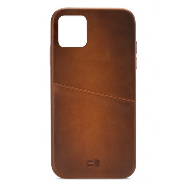 Senza Desire Leather Cover with Card Slot Apple iPhone 11 Burned Cognac