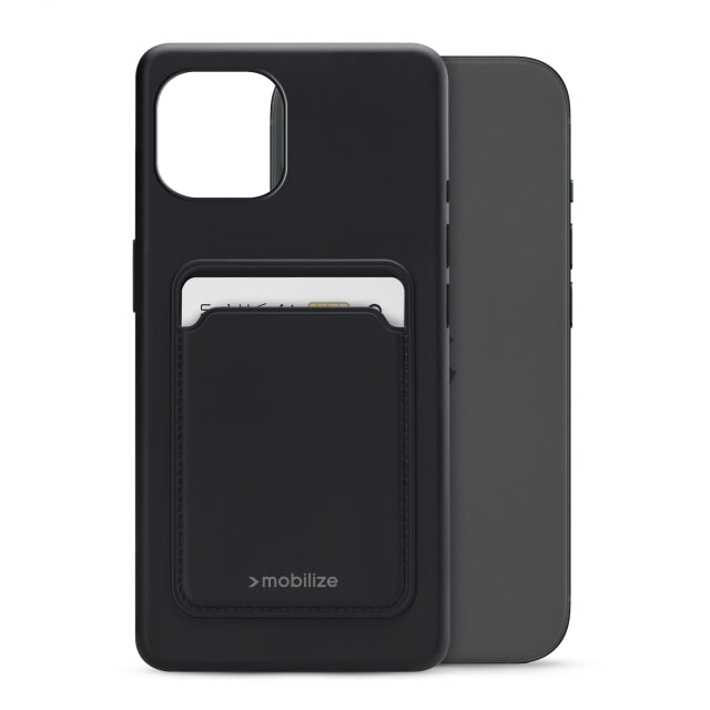 Mobilize Rubber Gelly Card Case Apple iPhone 15 Matt Black