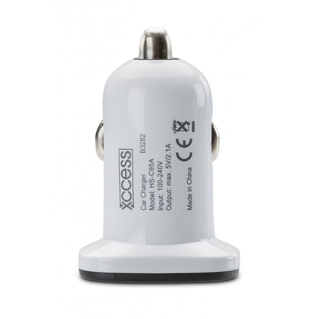 Xccess Car Charger Dual USB 2.1A White