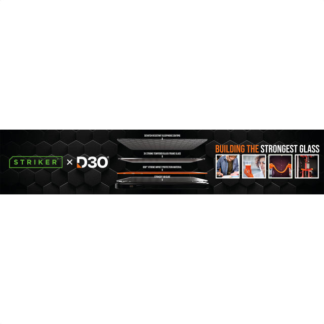 POS - Striker D3O - Forex Horizontal - Double sided print - 100x20cm - 4-Layer Formule incl. klittenband