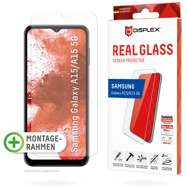 DISPLEX Real Glass Apple iPhone Samsung Galaxy A15 4G/5G