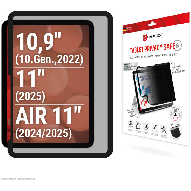 DISPLEX Privacy Safe Tablet Apple iPad 10.9/iPad 11 (2025)/Air 11 (2025)