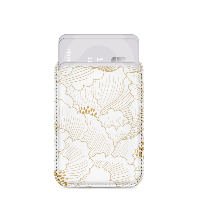 MIO Roses Magsafe Compatible White Card Holder