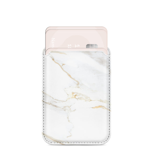 MIO White Marble Magsafe Compatible Card Holder