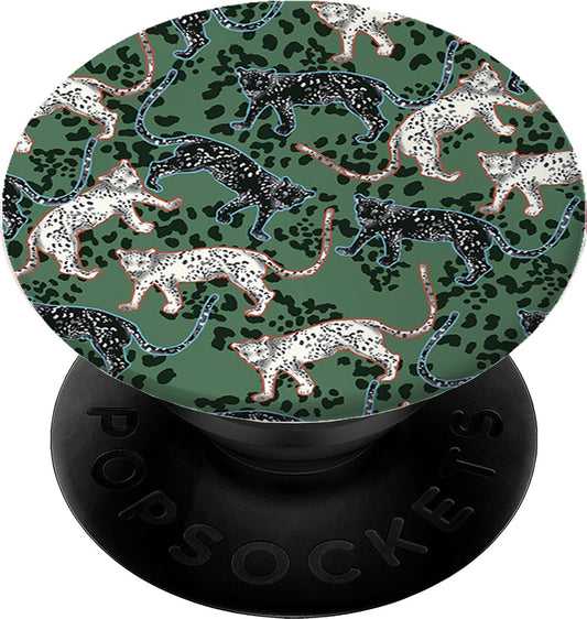 Richmond & Finch PopGrip Houder Handgreep Luipaarddesign - Groen