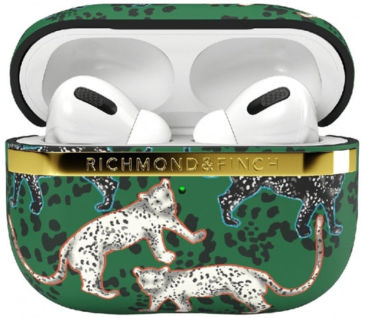 Richmond & Finch Green Leopard luipaarden hoesje voor AirPods Pro - groen