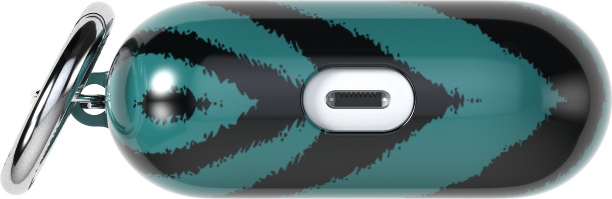 Apple AirPods Pro 1 Hoesje - Richmond & Finch - Freedom Serie - Hard Kunststof Hoesje - Zwart / Groen - Hoesje Geschikt Voor Apple AirPods Pro 1