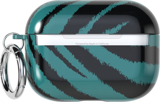 Apple AirPods Pro 1 Hoesje - Richmond & Finch - Freedom Serie - Hard Kunststof Hoesje - Zwart / Groen - Hoesje Geschikt Voor Apple AirPods Pro 1