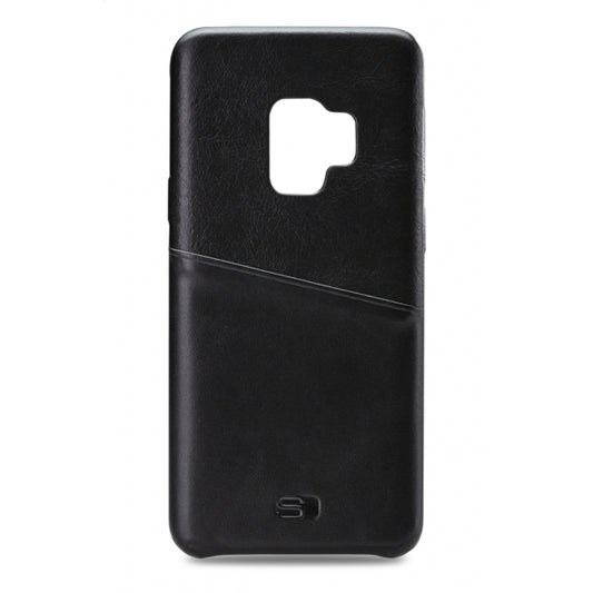 Senza Pure Leather Cover with Card Slot Samsung Galaxy S9 Deep Black