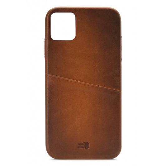 Senza Desire Leather Cover with Card Slot Apple iPhone 11 Pro Max Burned Cognac