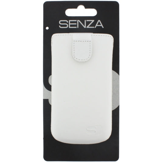 Senza Leather Slide Case White Size L