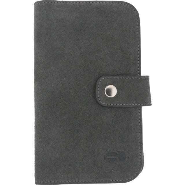 Senza Suede Wallet Slide Case Warm Grey Size XXL