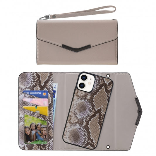 Mobilize 2in1 Elegant Magnet Clutch Apple iPhone 12 Mini Beige Snake