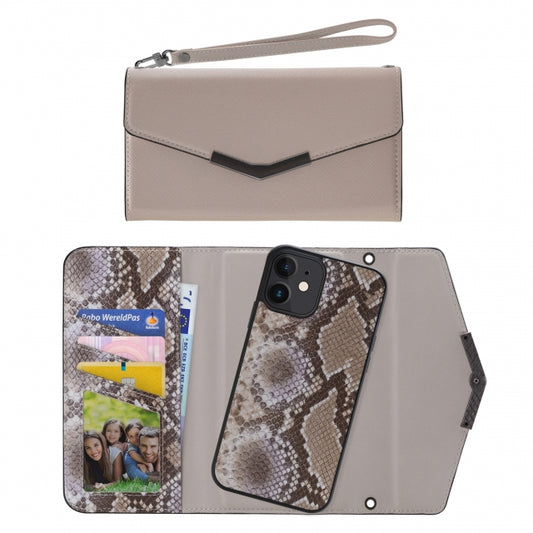 Mobilize 2in1 Elegant Magnet Clutch Apple iPhone 12/12 Pro Beige Snake