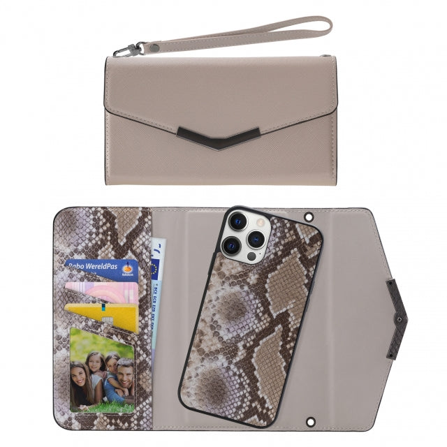 Mobilize 2in1 Elegant Magnet Clutch Apple iPhone 12 Pro Max Beige Snake