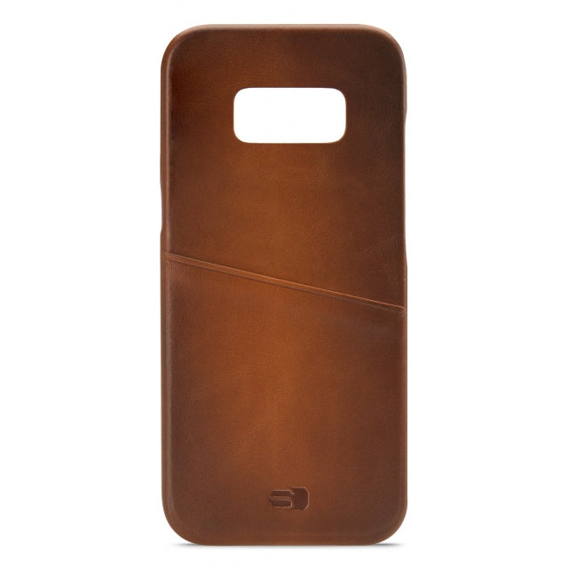 Senza Desire Leather Cover with Card Slot Samsung Galaxy S8+ Burned Cognac