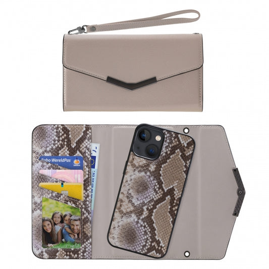 Mobilize 2in1 Elegant Magnet Clutch Apple iPhone 13 Mini Beige Snake
