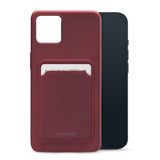 Mobilize Rubber Gelly Card Case Apple iPhone 13 Matt Bordeaux