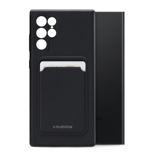 Mobilize Rubber Gelly Card Case Samsung Galaxy S23 Ultra 5G Matt Black