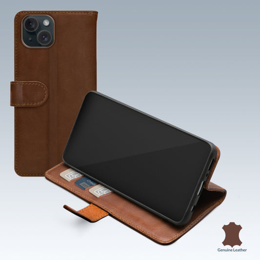 Mobilize Leather Wallet Apple iPhone 13/14/15 Brown