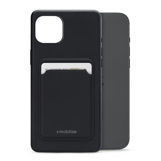Mobilize Rubber Gelly Card Case Apple iPhone 15 Plus Matt Black