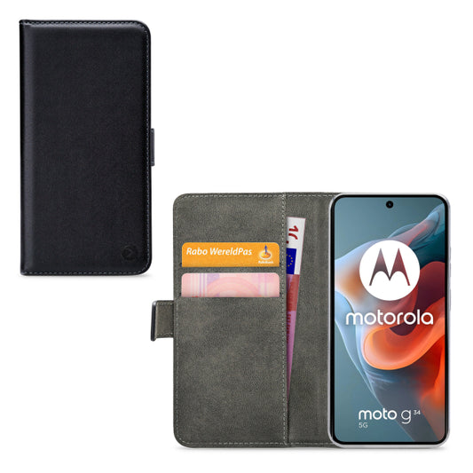 Mobilize Classic Gelly Wallet Book Case Motorola Moto G34 Black