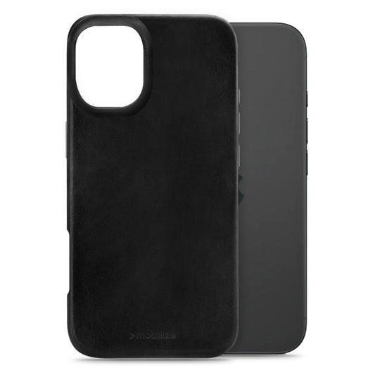 Mobilize Magsafe Compatible Premium Leather Case Apple iPhone 16 Black