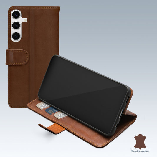 Mobilize Leather Wallet Samsung Galaxy S24 FE Brown