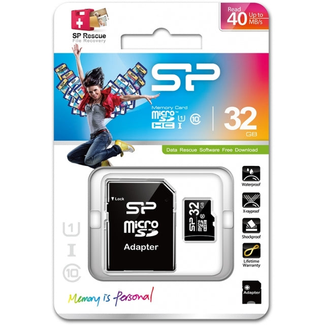 Silicon Power Micro SDHC incl. SD Adapter 32GB Class 10