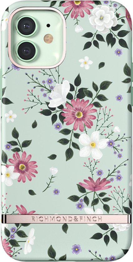 Richmond & Finch Sweet Mint bloemen hoesje voor iPhone 12 en iPhone 12 Pro - groen