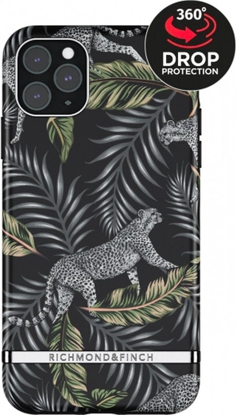 Richmond & Finch Silver Jungle het oerwoud hoesje geschikt voor iPhone 11 Pro - zilver