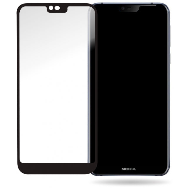 Mobilize Glass Screen Protector - Black Frame - Nokia 7.1