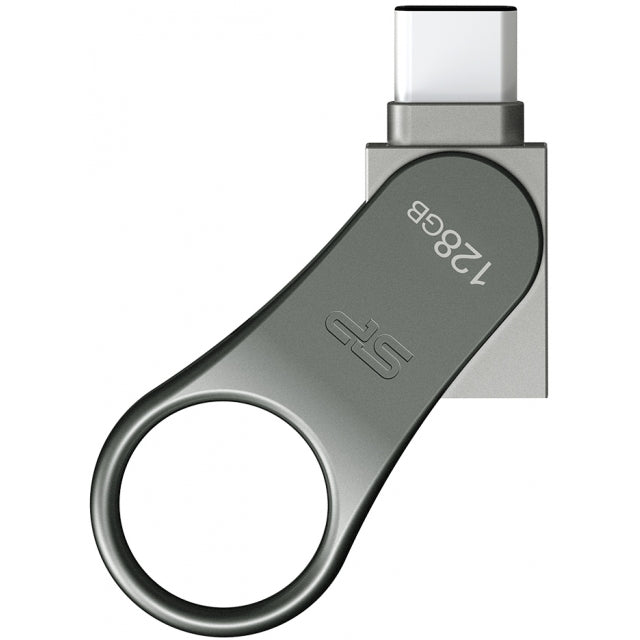 Silicon Power C80 Dual USB Pendrive Mobile 128GB USB-C Grey