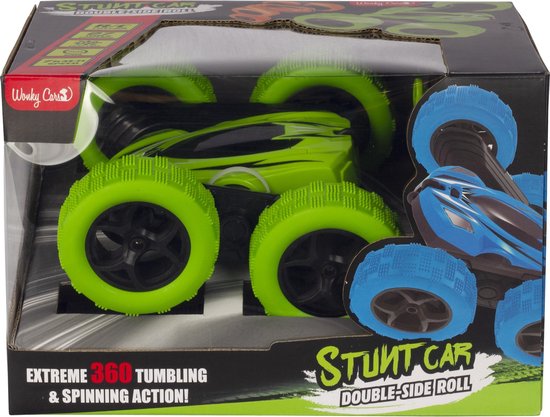 RC bestuurbare StuntAuto stunt car dubbelzijdig 360° rollen draaien spinnen | Groen