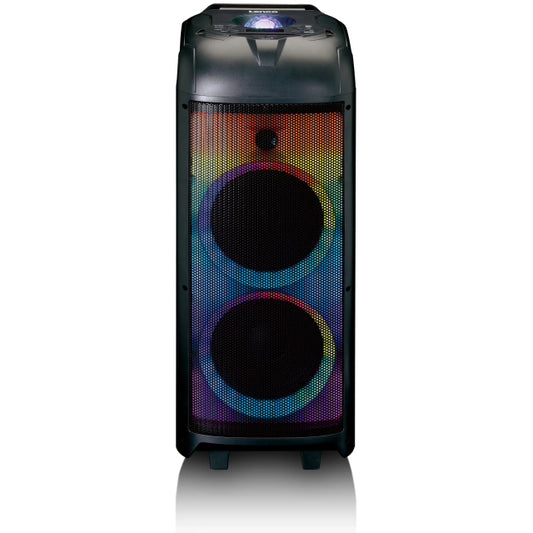 PA-260BK Lenco Bluetooth Party Speaker + Remote + 2 Microphones Black