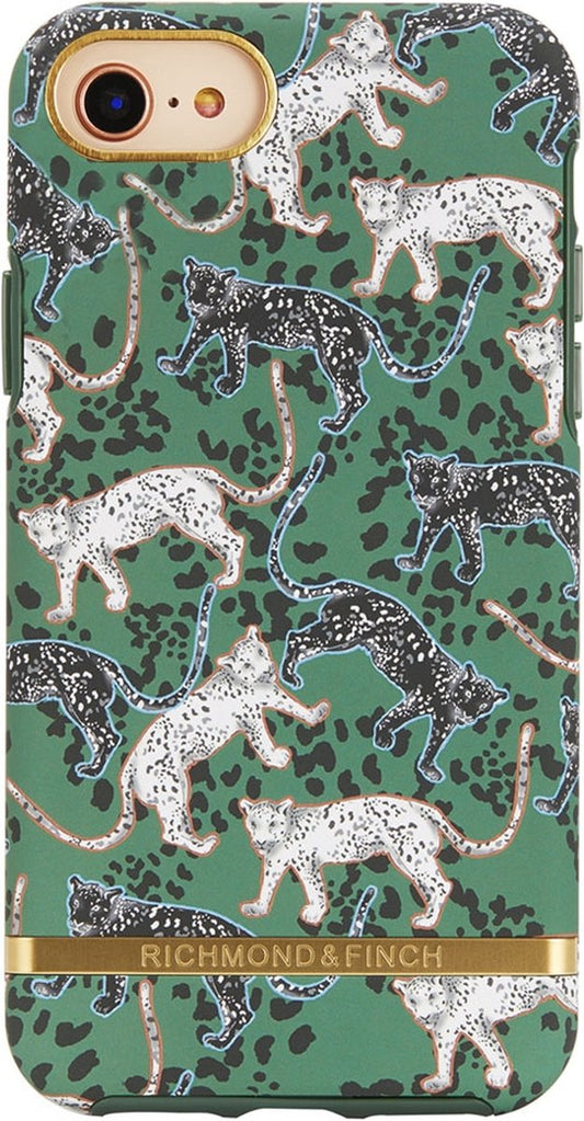 Richmond & Finch Groen Luipaard Case iPhone 6 6s 7 8 SE 2020 SE 2022 hoesje - Green Leopard
