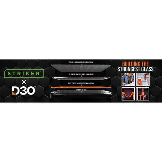 POS - Striker D3O - Forex Horizontal - Double sided print - 75x20cm - 4-Layer Formule incl. klittenband