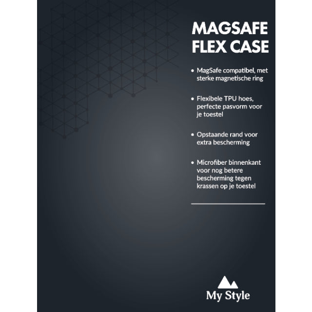 POS Forex Product Signing 20x15cm incl. magneet/klittenband My Style Magsafe Compatibel Protective Flex Case Black