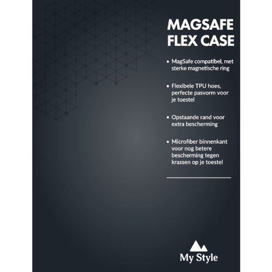 POS Forex Product Signing 20x15cm incl. magneet/klittenband My Style Magsafe Compatibel Protective Flex Case Black