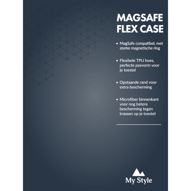 POS Forex Product Signing 20x15cm incl. magneet/klittenband My Style Magsafe Compatibel Protective Flex Case Midnight Blue