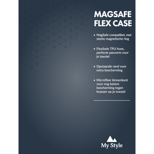 POS Forex Product Signing 20x15cm incl. magneet/klittenband My Style Magsafe Compatibel Protective Flex Case Midnight Blue