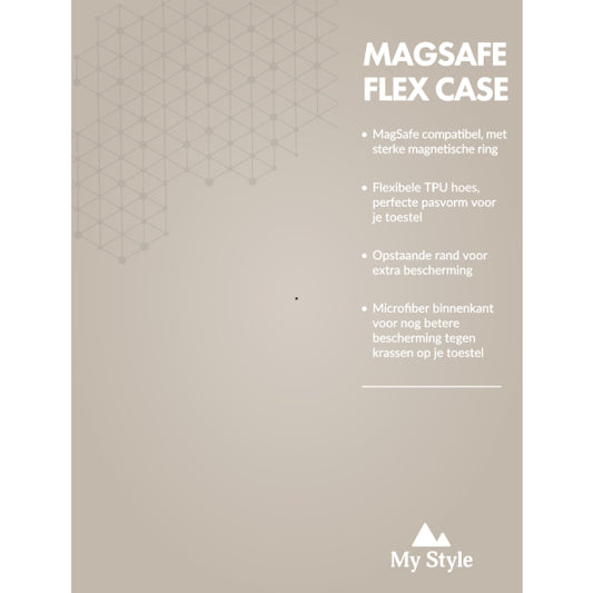 POS Forex Product Signing 20x15cm incl. magneet/klittenband My Style Magsafe Compatibel Protective Flex Case Antique White