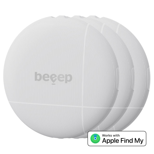 Beeep BeTag Find My Tracker White & Keychain White - 3 pack