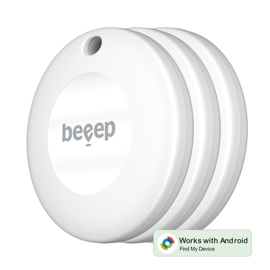 Beeep BeTag Android Tracker White & Keychain White - 3 pack