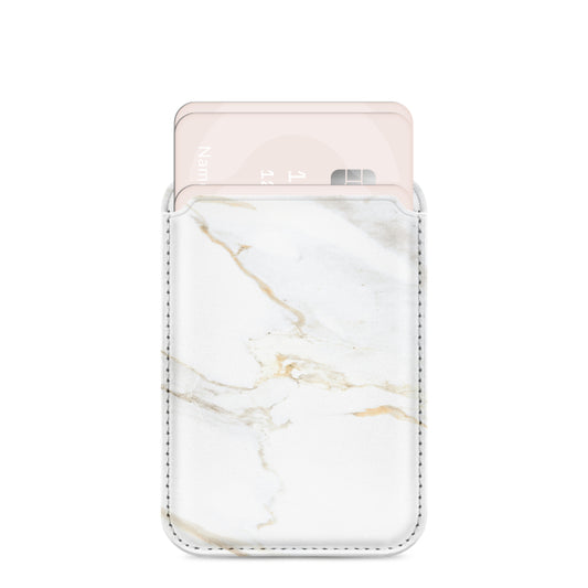 MIO White Marble Magsafe Compatible Card Holder