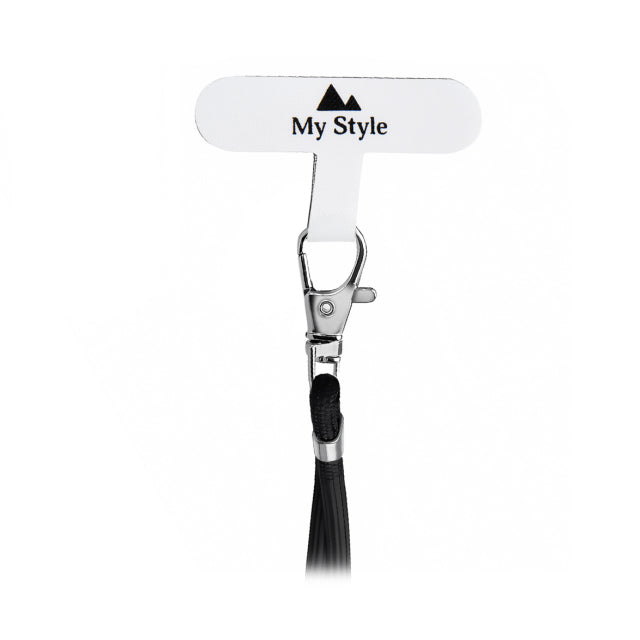 My Style Nylon Patch for Lanyard 5 Pieces - White  (No metal ring)