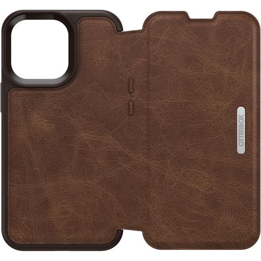 OtterBox Strada iPhone 13 Pro Hoesje Echt Leer Bookcase - Espresso Brown