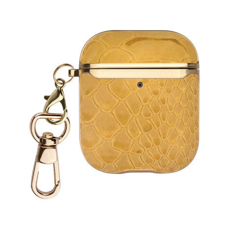 UNIQ Accessory Airpods - Airpods 2 Case - Snake Leather Geel